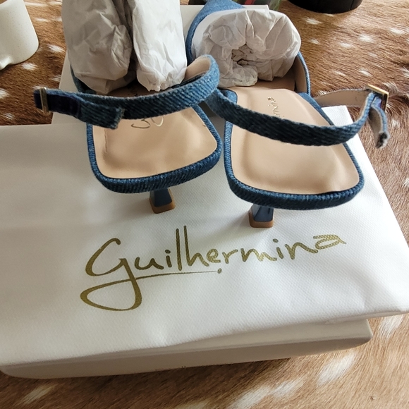 Anthropologie Guilhermina Slingback Kitten Heel in Denim - Picture 4 of 13